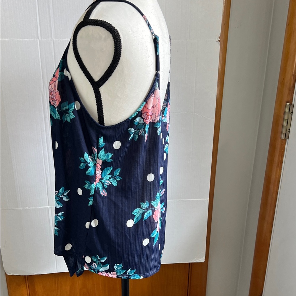 Secret Treasures Floral Polka Dot PJ top and bottom - Picture 7 of 11